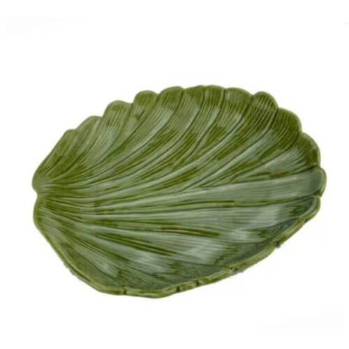 Pato Decorativo Ceramica Banana Leaf Verde 19x16x3,5cm 4482 Lyor