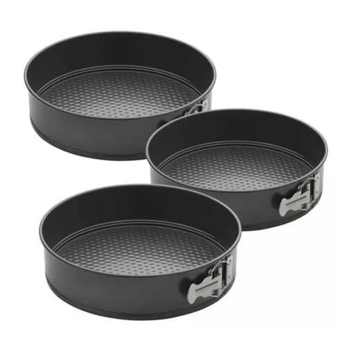 Jogo De Assadeira Antiaderente Redonda Fundo Removível 12655 24/26/28cm Inga