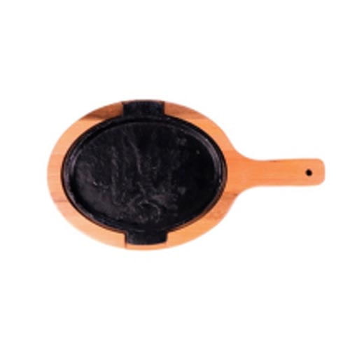 Tabua Oval Madeira C/Chapa De Ferro 40x22x28  Ref.4145 Ms
