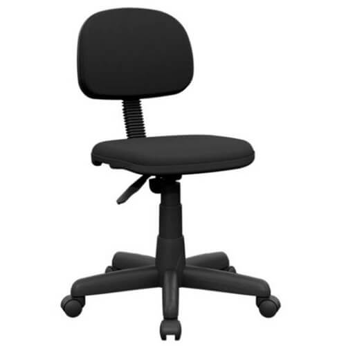 Cadeira Secretaria Giratoria S/ Braco  Preta Plaxmetal