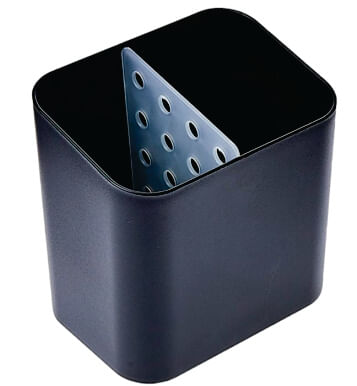 Escorredor De Talheres Plastico Preto 12,4x9x12,4 Ou