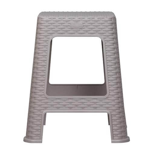 Banqueta Plástica Rattan Capuccino Rischioto