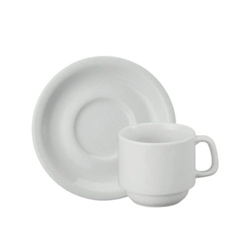 Xicara Cha C/ Pires  200ml Empilhavel 020.007  Porcelana Schmidt