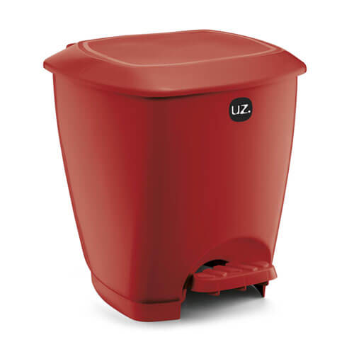 Lixeira Plastico Pedal 12lt Vermelho  (519-Vm ) Uz