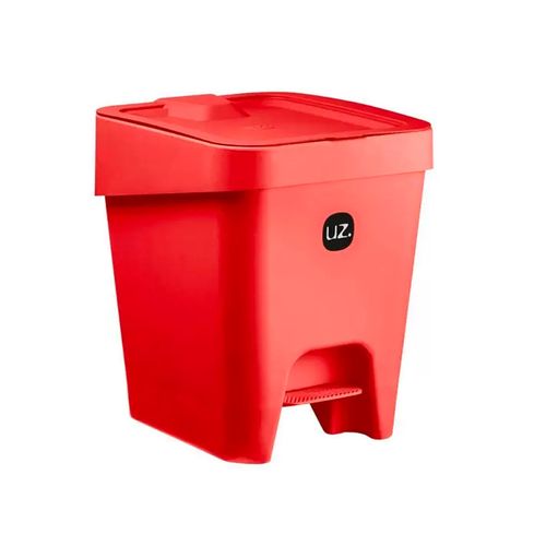 Lixeira Plastico Pedal 8lt Slim Vermelha  (549-Vm ) Uz