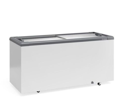Freezer Dupla Ação Ghd-500 Cinza Lt Tampa Vidro 220v Gelopar