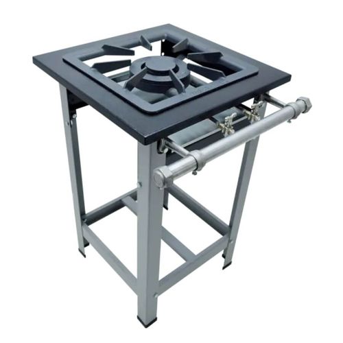 Fogao 1 Boca 40x40 1 Queimadores Duplo P/ Panela 9832 Cristal Aco