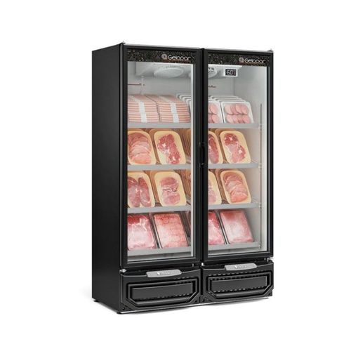 Refrigerador Vertical Conveniencia Gcbc-950/Pr/220v 2 Portas Gelopar