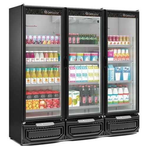 Refrigerador Vertical  3 Portas  Gcvr-1450 Pr/220v Gelopar