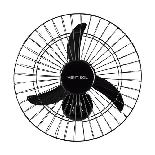 Ventilador Parede Preto 50cm New 127v (130w) Ventisol