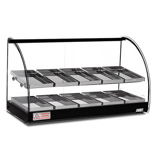 Estufa Linha Acl- Vidro Curvo 10 Bandejas Dupla Preta Led 127v Tita