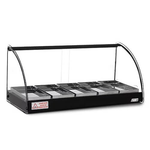 Estufa Linha Acl- Vidro Curvo 5 Bandejas  Preta Led 127v Tita