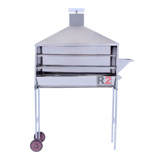 Churrasqueira C/Rodas Inox 1mt R1000i