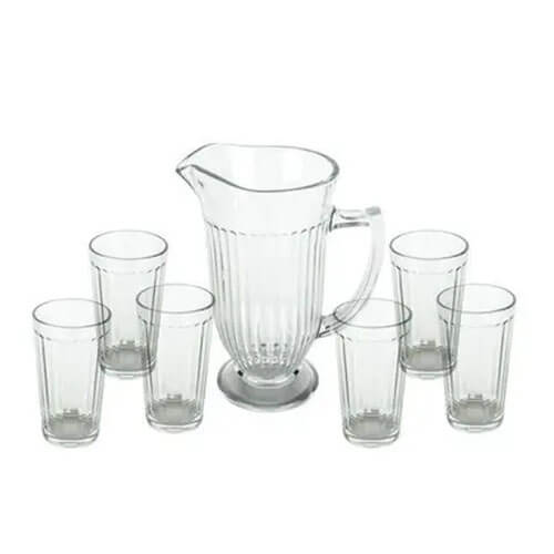 Conj.Jarra E Copos Vidro (1 Jarra E 6 Copos)1.25l/270ml Line
