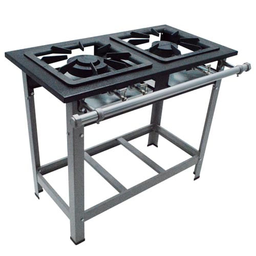 Fogao 2 Bocas 40x40 P6.5 1 Simples E 1 Duplo P/ Panela (M6) Metalmaq