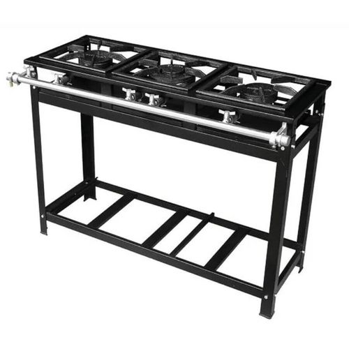 Fogao 3 Bocas 30x30 2 Queimadores Simples E 1 Queimador Duplo C/Forno 5335 Standard Cristal Aco