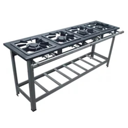 Fogao 4 Bocas 30x30 P5 2 Simples E 2 Duplos Linha P/Panela (M8) Metalmaq