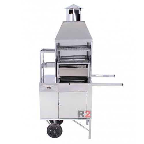 Carrinho Churrasco Coifa Inox 44cm 67069 R2