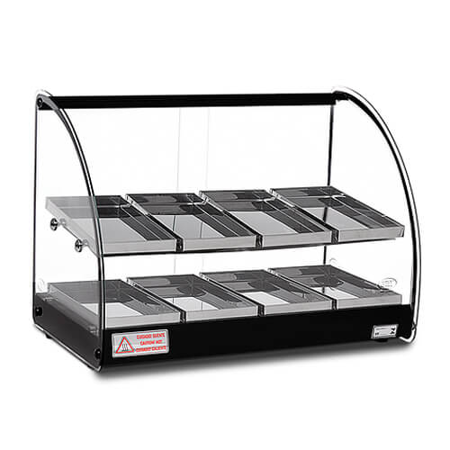 Estufa Linha Acl- Vidro Curvo 8 Bandejas Dupla Preta Led 127v Tita