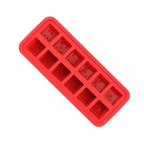 Forma De Gelo Silicone Vermelha 25x9,8x3cm Ck5202