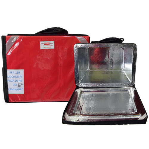 Mochila Motoboy P/ Transporte Pizza Até 40 Cm Ref.119  Revestimento Metalizado