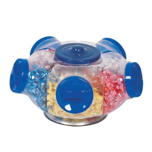 Baleiro Giratorio Plastico 5 Potes Azul Globo