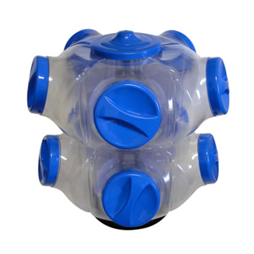 Baleiro Giratorio Plastico 10 Potes Azul Globo