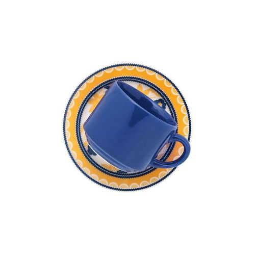Conjunto Xicara Cha C/ Pires 12 Pçs Giardino Ceramica Oxford