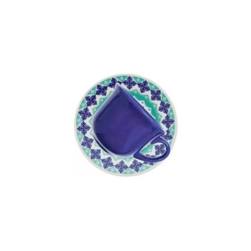 Conjunto Xicara Cha C/ Pires 12 Pçs Lola Ceramica Oxford