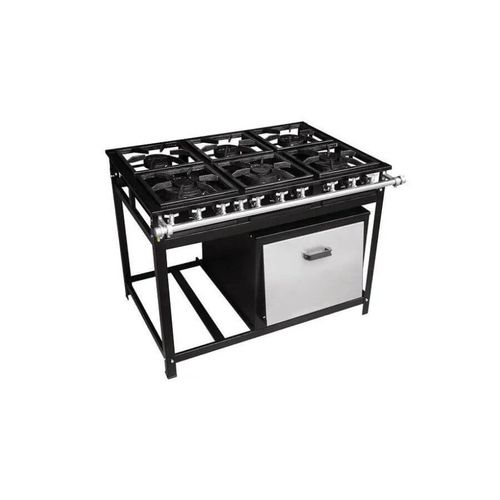 Fogao 6 Bocas 30x30 3qs+3qd C/Forno 5635 Stand. Cristal Aco