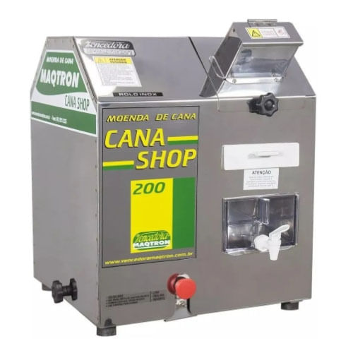 Moenda De Cana Shop 200 2cv 220 V Rolo Inox Maqtron