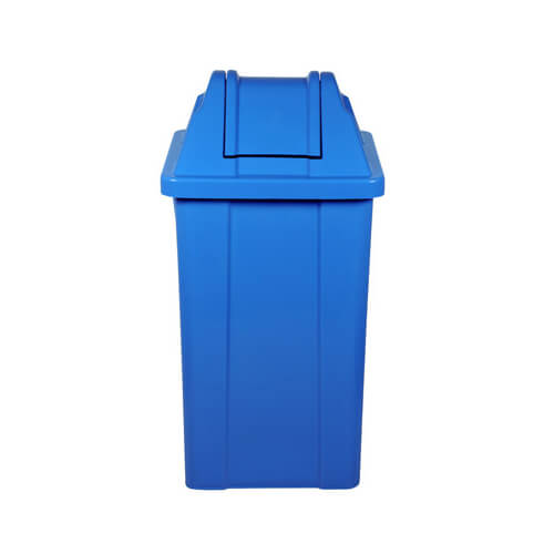 Cesto Quadrado 25lt C/Tampa Vai Vem Azul Jsn