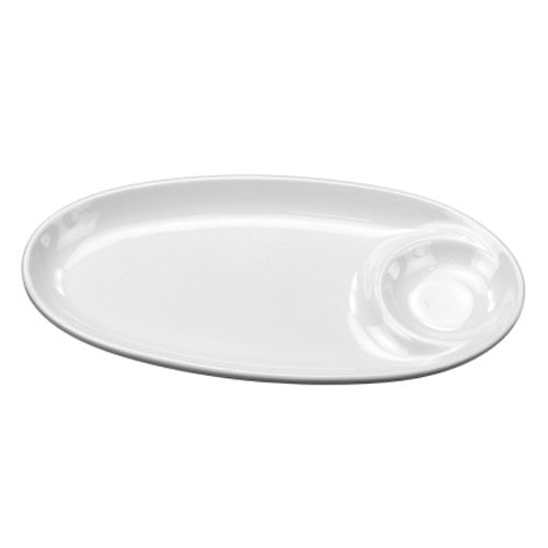Travessa Oval C/ Porta Molho Mellamina 28x14,8cm Gx5406 Goumert Mix