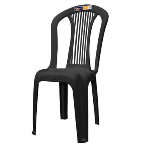 Cadeira Plastico Preta  Paripueira S/ Braco Solplast