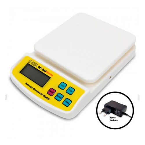 Balanca De Cozinha Digital Até 10kg (Pilha E Energia)Sf400a Globalmix