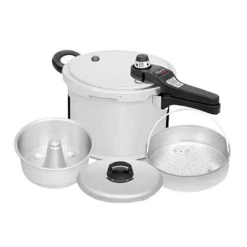 Conjunto De Panela Pressao Aluminio 6lt  4pçs Nigro