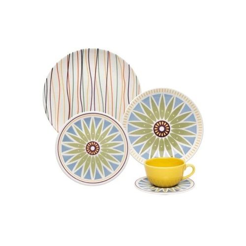 Aparelho De Jantar 30 Pçs Rainbow Porcelana Oxford