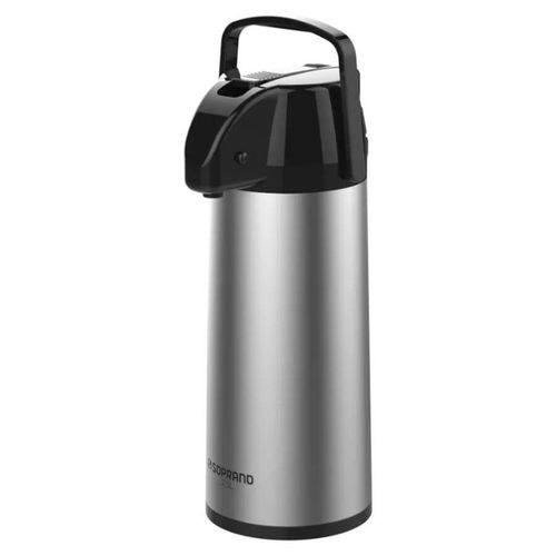 Garrafa Termica Excelence 2,5l Inox/Preto Soprano