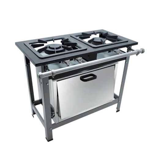 Fogao 2 Bocas 40x40 P6.5 2qd C/ Forno (M10) Metalmaq