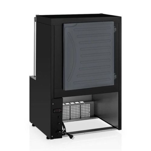 Vitrine Estufa Aurora Meqa-075 Preto Vidro Reto C/ Led Gelopar