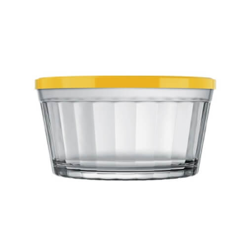 Tigela Americana C/ Tampa Amarelo  600 Ml (4010) Nadir