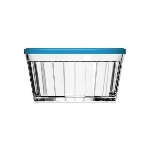 Tigela Americana C/ Tampa Azul  600 Ml (4010) Nadir