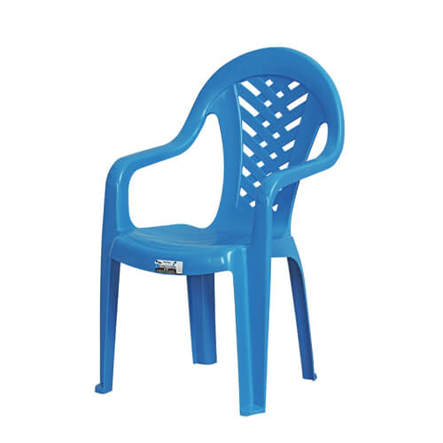 Cadeira Plástica Infantil. Azul Rischioto
