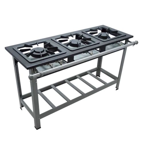 Fogão 3 Boca 40x40 P6.5 P/Panela Alta Pressão M7  Metalmaq