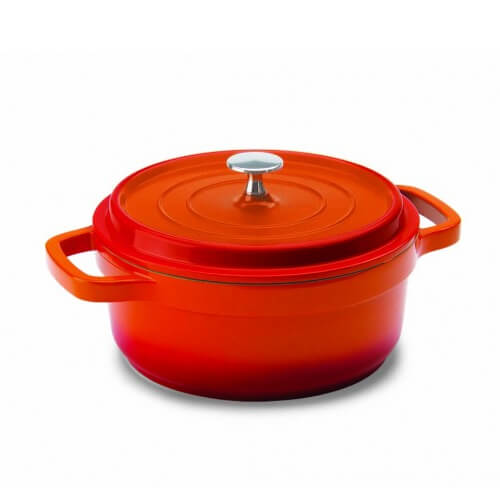Cacarola Redonda Laranja Nr24 25,4x11cm 4,3lt Pa9000-24 Hercules