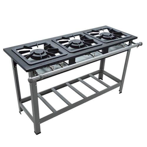 Fogao 3 Bocas 40x40 P6.5 3qd  Linha P. Panela M7  Metalmaq