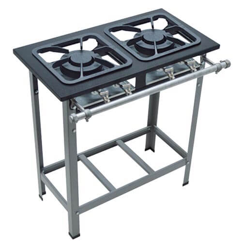 Fogão 2 Bocas 30x30 P5 2 Queimadores Duplo P/ Panela (M6) Metalmaq