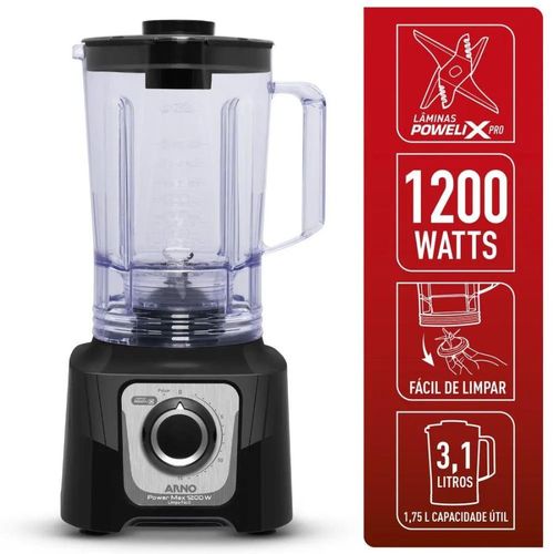 Liquidificador Power Max 1200w Preto  Arno