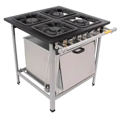 Fogao 4 Boca 40x40 P6,5 4qd C/ Forno M18 Metalmaq