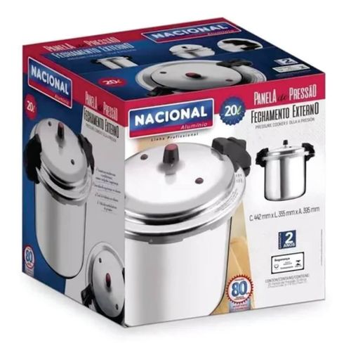 Panela Pressão Alumínio 20lt Fechamento Externo Aluminio Nacional